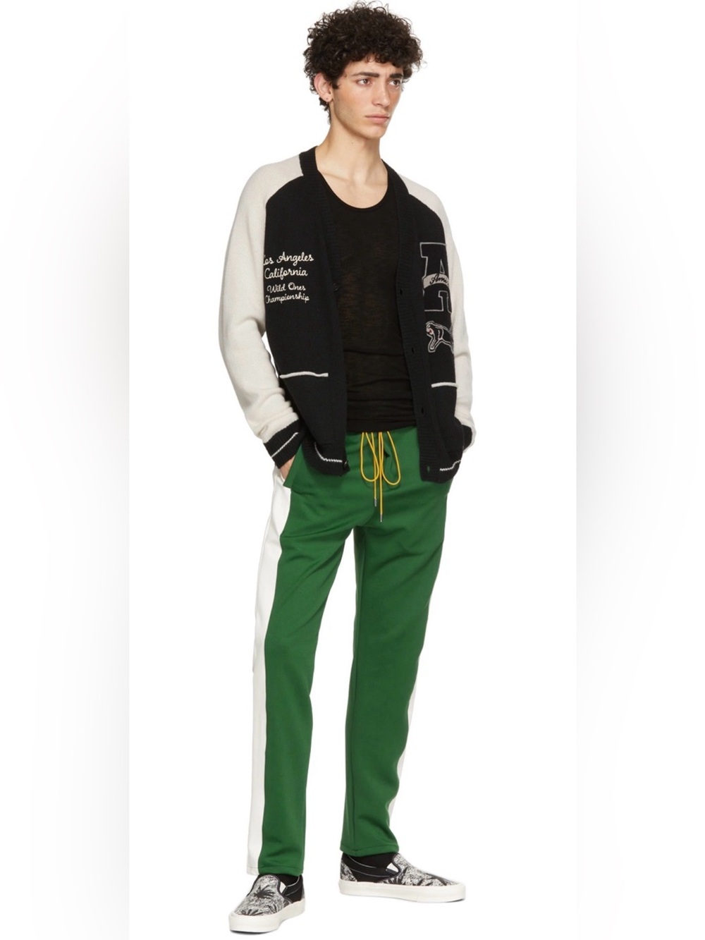 Rhude Green Jersey Collegiate Track Trousers
